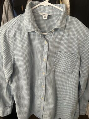 Old Navy The Tunic Flannel Button Down Shirt - Women’s Size Large Petite